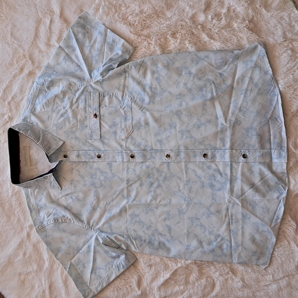 Avalanche Outdoor Supply Co Mens BLUE Button Down Short Sleeve NEW Large - Picture 2 of 9